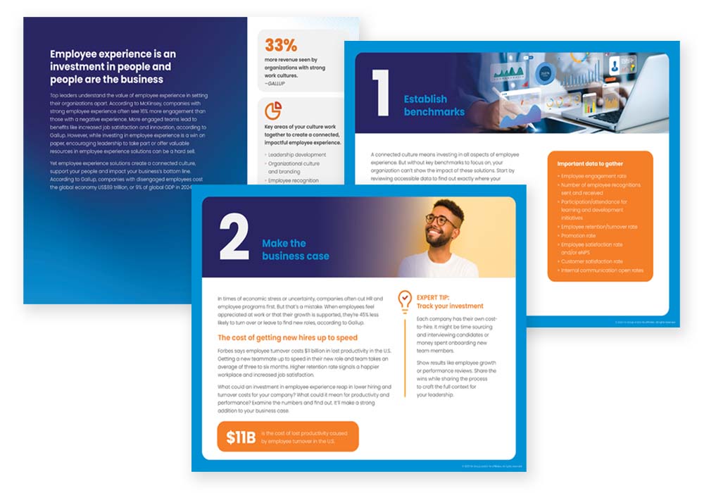 Sample pages from ITA Group's Leader Buy-In Guide